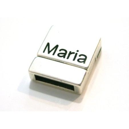 Fecho Zamak Plano Íman 13x3mm "Nome" Prata