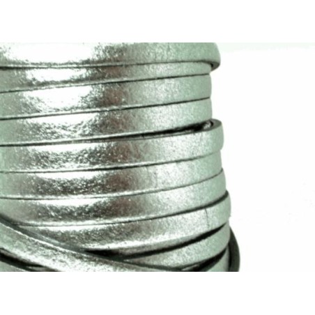 Gravação a Laser Cabedal Plano Italiano 5mm Prata Metalizado