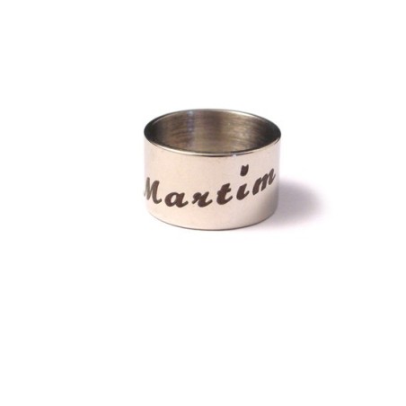 Anel Aço Liso Personalizavel 12MM