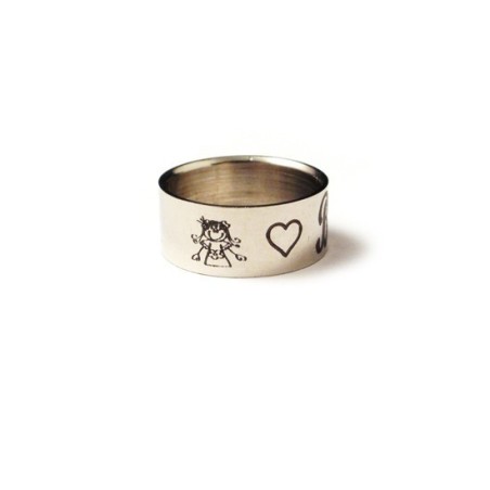 Anel Aço Liso Personalizavel 6MM