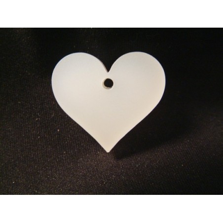Pendente Acrílico "Coração" 23mm x 20mm