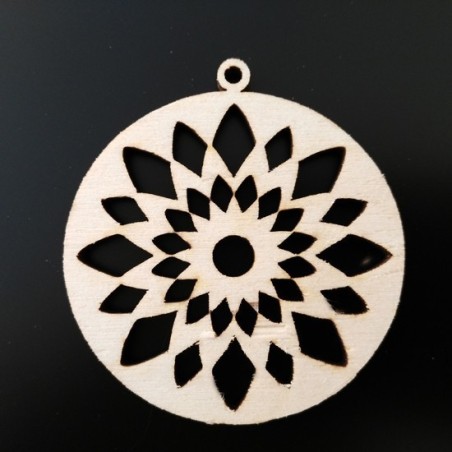 Pendente Choupo Mandala 50mm Mod2