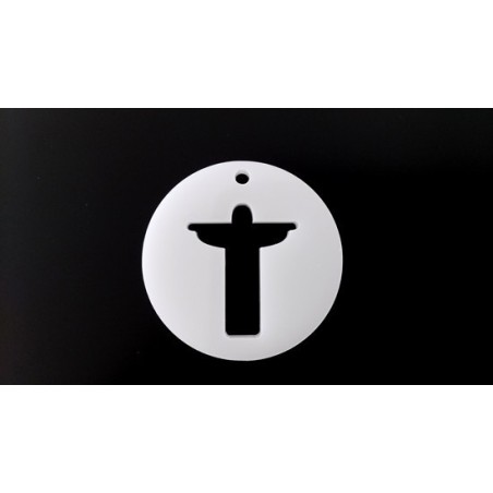 Pendente Acrílico Redondo "Cristo" 30mm