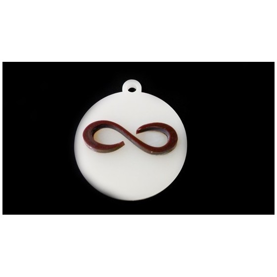 Pendente Acrílico Duplo "Infinito" Pendente Acrílico Duplo "Infinito"