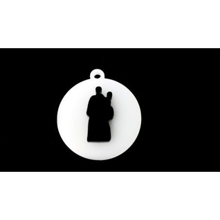 Pendente Acrílico Duplo "Santo António"