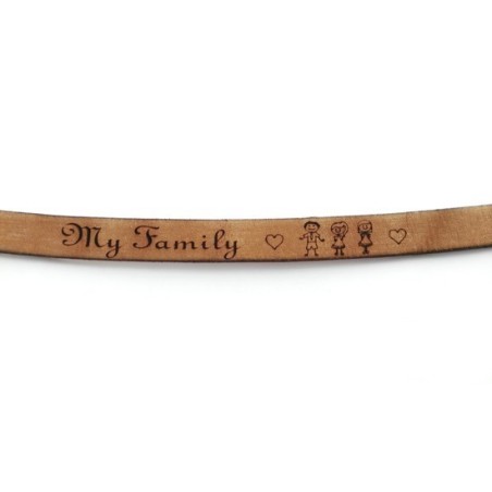 Cabedal Gravado 10mm  "My Family" 20cm
