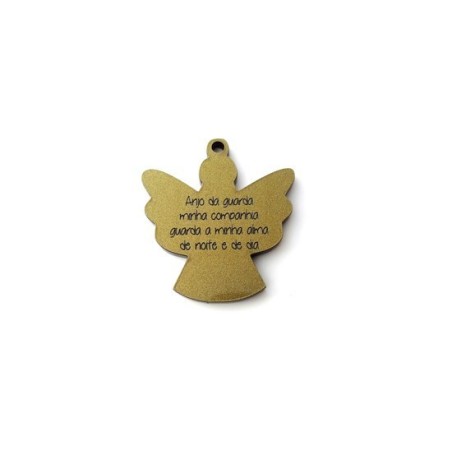 Pendente Acrílico "Anjo da Guarda" 40mm x 37mm