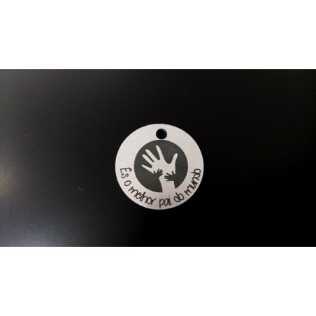 Pendente Alumínio "Pai És o Melhor do Mundo" 25mm