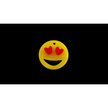 Pendente Acrílico "Smile Apaixonado" 25mm 