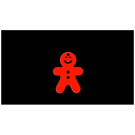 Pendente Acrílico "Gingerman" 25mmx18mm