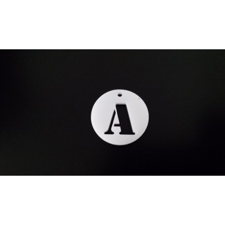 Pendente Acrílico Redondo "Letra" 25mm