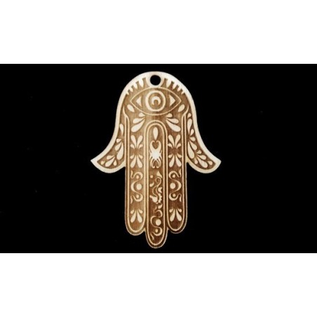 Pendente Choupo Mão Fátima 55mm x 45mm