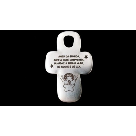 Pendente Zamak Cruz "Anjo da Guarda Estrela" 61x41mm