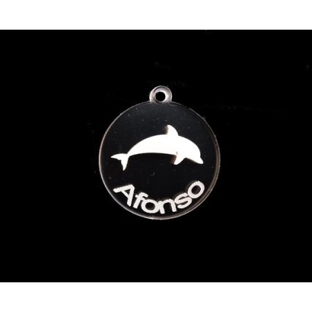 Pendente Acrílico Duplo "Golfinho" 30mm Personalizavel