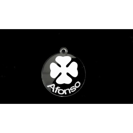 Pendente Acrílico Duplo "Trevo" 30mm Personalizavel