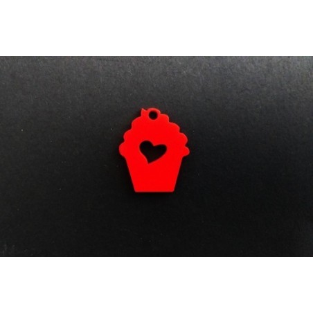 Pendente Acrílico "Cupcake" 25mm x 20mm