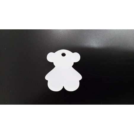 Pendente Acrílico "Urso" 25mm x 20mm