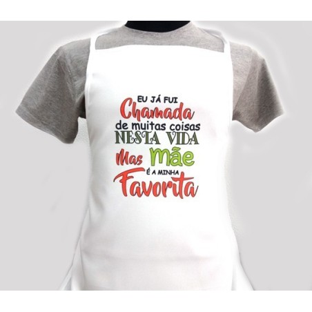 Avental "Mãe Favorita" Branco