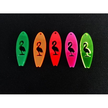 Pendente Acrílico Prancha "Flamingo" Recortado