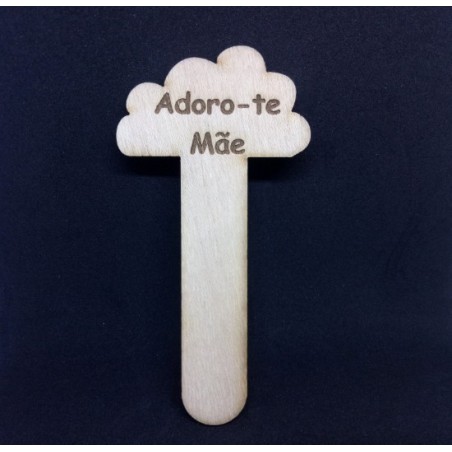 Marcador de Livro Nuvem Choupo "Palavra" 140mm x 71mm