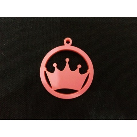 Pendente Acrílico Redondo "Coroa" 30mm