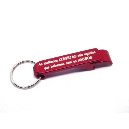 Porta-chaves e Abre Caricas "As Melhores Cervejas com Amigos"