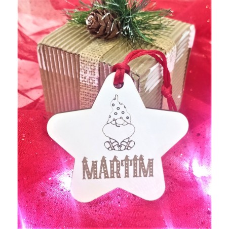 Pendente de Natal "Estrela Gnomo"