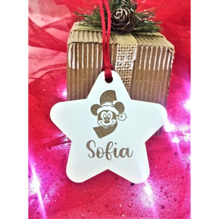 Pendente de Natal "Estrela Mickey"