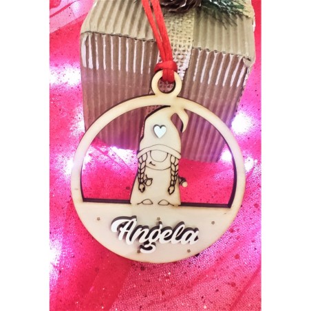 Bola de Natal "Menina Gnomo"