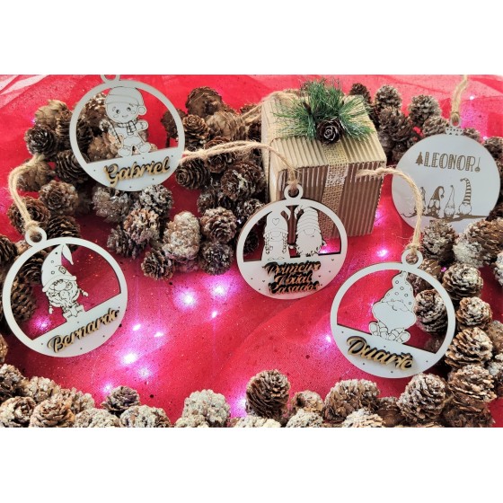 Bola de Natal "Casal de Gnomos" Bola de Natal "Casal de Gnomos"