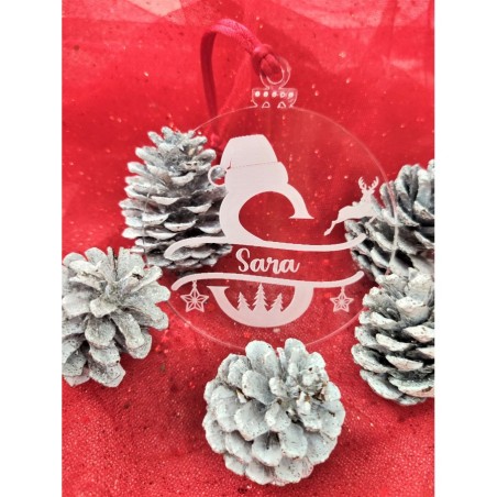 Bola de Natal "Monograma Inicial+nome"