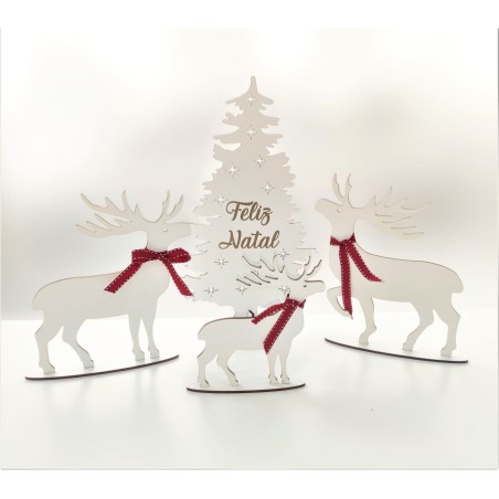 Cenário Decorativo de Natal "Família de Renas"