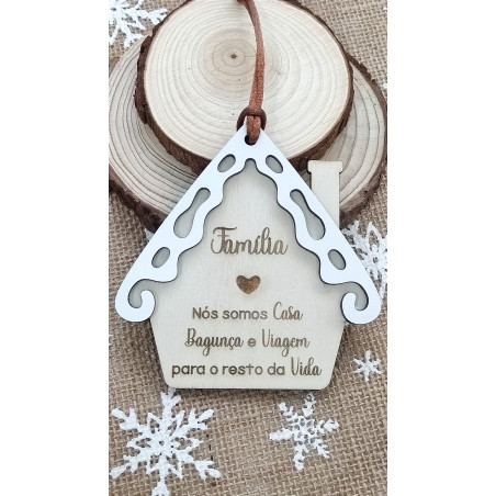 Pendente de Natal - Casa Família