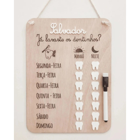 Quadro Rotina "Lavar os dentinhos"