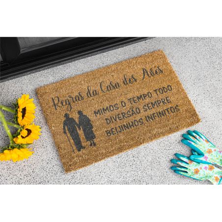 Tapete "Regras da Casa dos Avós"