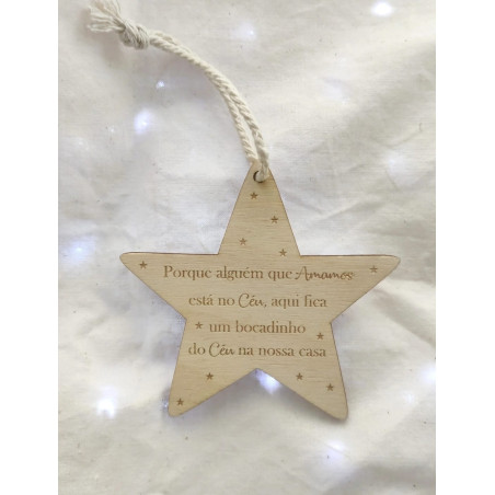 Pendente de Natal Estrela da Saudade