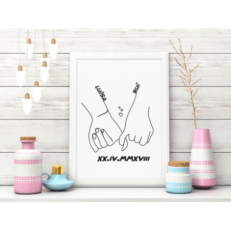 Quadro dedos entrelaçados