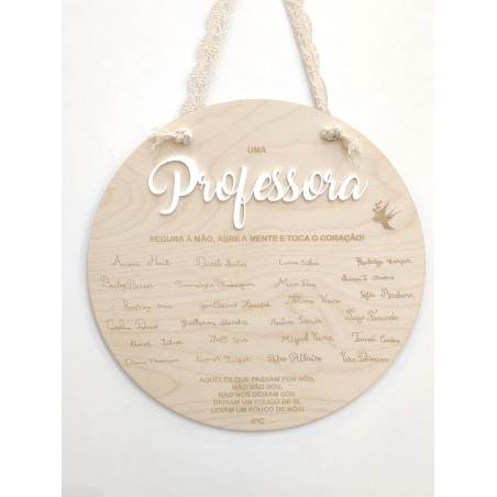 Placa Assinaturas Professora/Educadora