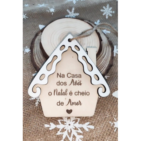 Pendente de Natal Casa dos avós