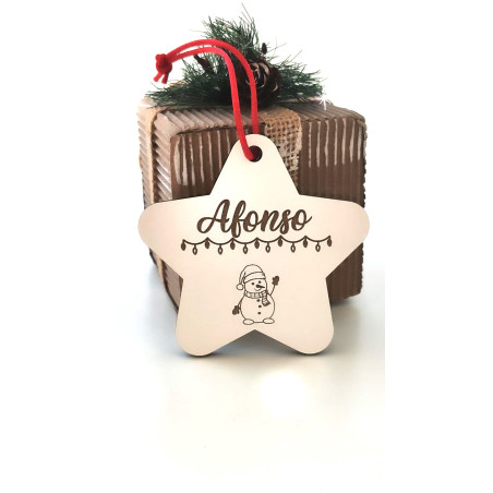 Estrela de Natal "Boneco de Neve"